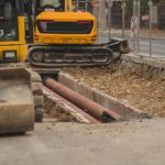 New drain laid in street